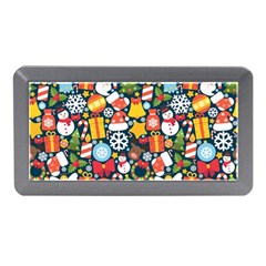 Colorful Pattern With Decorative Christmas Elements Memory Card Reader (mini) by Vaneshart