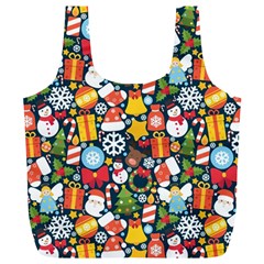 Colorful Pattern With Decorative Christmas Elements Full Print Recycle Bag (xl) by Vaneshart