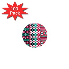 Flat Design Christmas Pattern Collection 1  Mini Magnets (100 Pack)  by Vaneshart