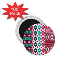 Flat Design Christmas Pattern Collection 1 75  Magnets (100 Pack)  by Vaneshart