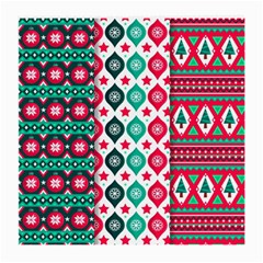 Flat Design Christmas Pattern Collection Medium Glasses Cloth (2 Sides) by Vaneshart