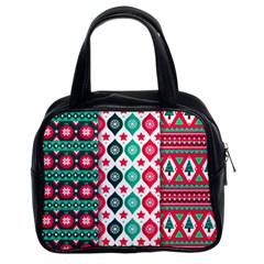 Flat Design Christmas Pattern Collection Classic Handbag (two Sides) by Vaneshart