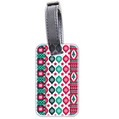 Flat Design Christmas Pattern Collection Luggage Tag (two Sides) by Vaneshart