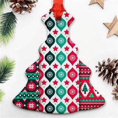 Flat Design Christmas Pattern Collection Christmas Tree Ornament (two Sides) by Vaneshart