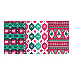 Flat Design Christmas Pattern Collection Satin Wrap by Vaneshart