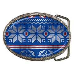 Beautiful Knitted Christmas Pattern Belt Buckles by Vaneshart