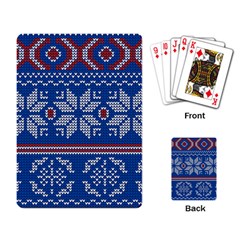 Beautiful Knitted Christmas Pattern Playing Cards Single Design (rectangle) by Vaneshart