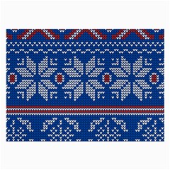 Beautiful Knitted Christmas Pattern Large Glasses Cloth by Vaneshart