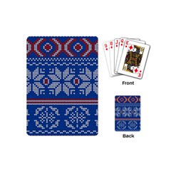 Beautiful Knitted Christmas Pattern Playing Cards Single Design (mini) by Vaneshart