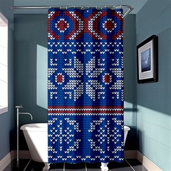 Beautiful Knitted Christmas Pattern Shower Curtain 36  X 72  (stall)  by Vaneshart