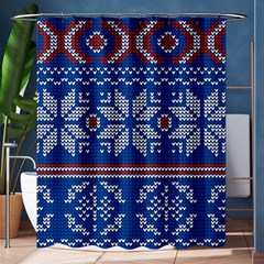 Beautiful Knitted Christmas Pattern Shower Curtain 60  X 72  (medium)  by Vaneshart