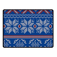 Beautiful Knitted Christmas Pattern Double Sided Fleece Blanket (small)  by Vaneshart