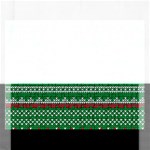 Knitted Christmas Pattern Green Red Rectangular Jigsaw Puzzl Front