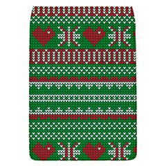 Knitted Christmas Pattern Green Red Removable Flap Cover (s) by Vaneshart