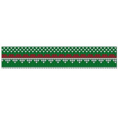 Knitted Christmas Pattern Green Red Large Flano Scarf  by Vaneshart