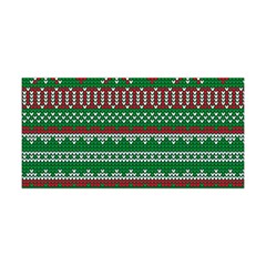 Knitted Christmas Pattern Green Red Yoga Headband by Vaneshart