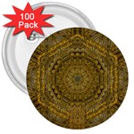 Golden Star And Starfall In The Sacred Starshine 3  Buttons (100 pack)  Front