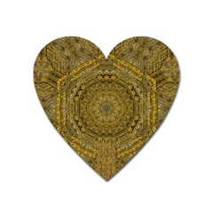 Golden Star And Starfall In The Sacred Starshine Heart Magnet