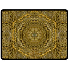 Golden Star And Starfall In The Sacred Starshine Fleece Blanket (Large) 