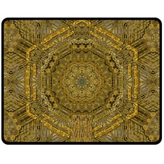 Golden Star And Starfall In The Sacred Starshine Fleece Blanket (Medium) 