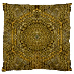 Golden Star And Starfall In The Sacred Starshine Large Cushion Case (one Side) by pepitasart