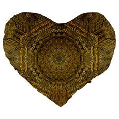 Golden Star And Starfall In The Sacred Starshine Large 19  Premium Heart Shape Cushions