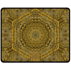 Golden Star And Starfall In The Sacred Starshine Double Sided Fleece Blanket (Medium) 