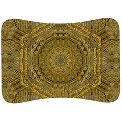 Golden Star And Starfall In The Sacred Starshine Velour Seat Head Rest Cushion by pepitasart