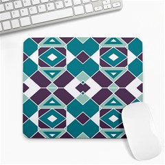 Teal And Plum Geometric Pattern Large Mousepads by mccallacoulture