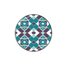 Teal And Plum Geometric Pattern Hat Clip Ball Marker by mccallacoulture