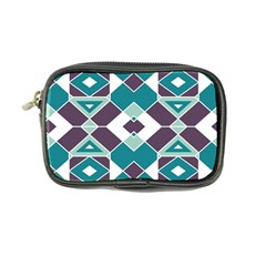 Teal And Plum Geometric Pattern Coin Purse by mccallacoulture