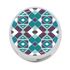 Teal And Plum Geometric Pattern 4-port Usb Hub (two Sides) by mccallacoulture