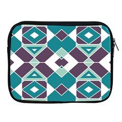 Teal And Plum Geometric Pattern Apple Ipad 2/3/4 Zipper Cases by mccallacoulture