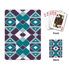 Teal And Plum Geometric Pattern Playing Cards Single Design (rectangle) by mccallacoulture