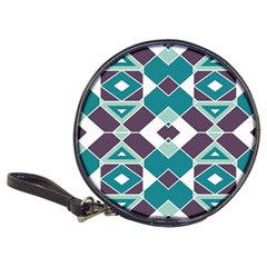 Teal And Plum Geometric Pattern Classic 20-cd Wallets by mccallacoulture