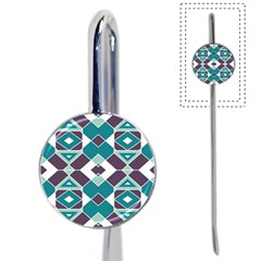 Teal And Plum Geometric Pattern Book Mark by mccallacoulture