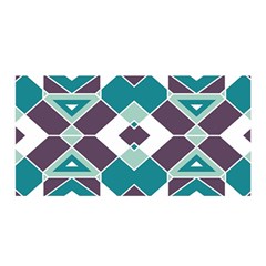 Teal And Plum Geometric Pattern Satin Wrap by mccallacoulture