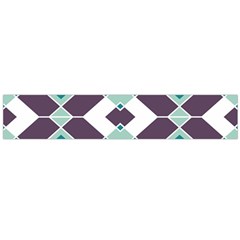 Teal And Plum Geometric Pattern Large Flano Scarf  by mccallacoulture