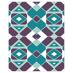 Teal And Plum Geometric Pattern Drawstring Bag (small) by mccallacoulture