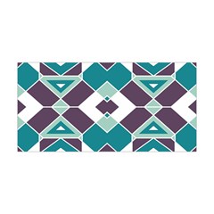 Teal And Plum Geometric Pattern Yoga Headband by mccallacoulture