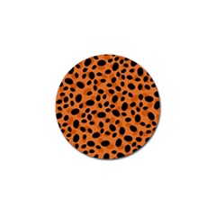 Orange Cheetah Animal Print Golf Ball Marker by mccallacoulture