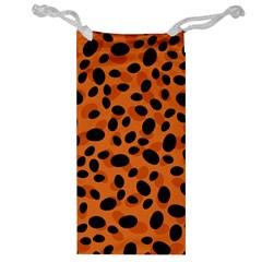 Orange Cheetah Animal Print Jewelry Bag by mccallacoulture