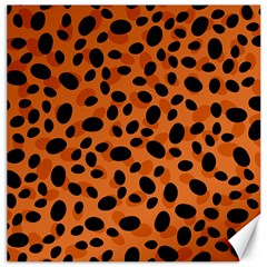 Orange Cheetah Animal Print Canvas 20  X 20  by mccallacoulture