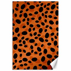 Orange Cheetah Animal Print Canvas 24  X 36  by mccallacoulture