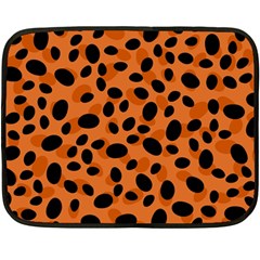 Orange Cheetah Animal Print Fleece Blanket (mini) by mccallacoulture