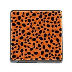 Orange Cheetah Animal Print Memory Card Reader (square 5 Slot) by mccallacoulture