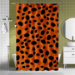 Orange Cheetah Animal Print Shower Curtain 48  X 72  (small)  by mccallacoulture