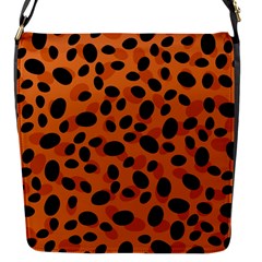 Orange Cheetah Animal Print Flap Closure Messenger Bag (s) by mccallacoulture