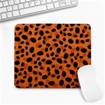 Orange Cheetah Animal Print Large Mousepads Front