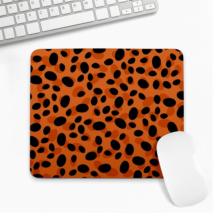 Orange Cheetah Animal Print Large Mousepads